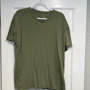 American Eagle Outfitters Men's Sage Green Tee